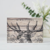 Rustiek Hout Wedding Insert Kaart (Staand voorkant)