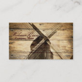 Rustiek Hout western Land boerderij Windmolen Visitekaartje (Voorkant)