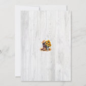 Rustiek Hout Western Zonnebloem Thanksgiving Diner Kaart (Achterkant)