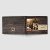 Rustiek hout wijngaard wijn foto gastenboek (Volledig)