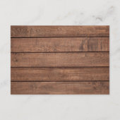 Rustiek hout Wildbloemen Bloemen Bloemen Bruiloft Informatiekaartje (Achterkant)