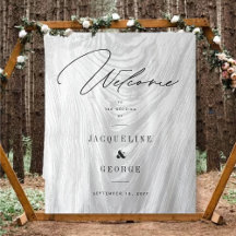 Rustiek Hout Winter Forest Wedding Welkom Ontwerp
