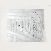 Rustiek Hout Winter Forest Wedding Welkom Ontwerp Wandkleed (Voorkant (horizontaal))