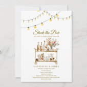 Rustiek Hout Winter String Lights Stock De Bar Kaart (Voorkant)