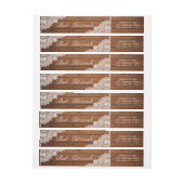 Rustiek hout & wit kant bar vleermuis mitswa verja (Vel)