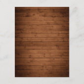 Rustiek hout & wit kant bruiloft details informatiekaartje (Achterkant)