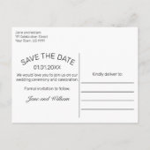 Rustiek hout & wit kant bruiloft foto aankondigingskaart (Achterkant)