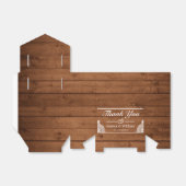 Rustiek hout & wit kant dank u bruiloft bedankdoosjes (Uitgevouwen)