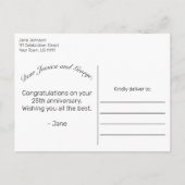 Rustiek Hout Wit Kant Gelukkig Jubileum Groet Aankondigingskaart (Achterkant)