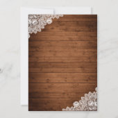 Rustiek Hout & Wit Kant Jongen Geboorte Viering Kaart (Achterkant)