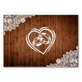 Rustiek Hout & Wit Kant Tafelnummer (Achterkant)