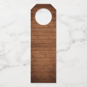 Rustiek hout & wit kant Tiara verjaardag Flessenhanger (Achterkant)