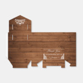 Rustiek Hout & Wit Kant Verjaardag Tiara Bedankdoosjes (Uitgevouwen)