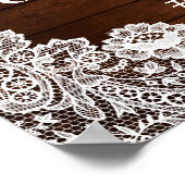 Rustiek hout & wit kant vleermuis mitswa foto prop poster (Hoek)