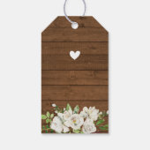 Rustiek Hout Wit Neutraal Baby shower Flessengunst Cadeaulabel (Achterkant)