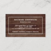 Rustiek Hout Witte Keukenlepel Persoonlijke Chef Visitekaartje (Achterkant)