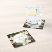 Rustiek Hout Witte Magnolia Bloemen Waterverf Blus Kartonnen Onderzetters (Insitu)