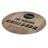 Rustiek Hout Zakelijk Logo Grill & BBQ Snijplank (Hoek)