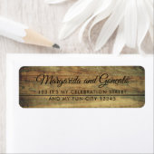 Rustiek hout ziet er eenvoudig versleten bruine te etiket (Insitu)