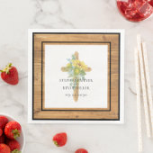 Rustiek Hout Zonnebloem Houten Kruis Huwelijk Servet (Insitu)