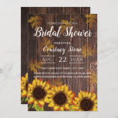 Rustiek Hout & Zonnebloem | VRIJGEZELLENFEEST Kaart (Voorkant / Achterkant)