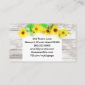 Rustiek  Hout Zonnebloemen Citrus Citrus Citrus Visitekaartje (Achterkant)