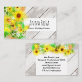 ** Rustiek  Hout Zonnebloemen Citrus Citrus Visitekaartje (Voorkant / Achterkant)