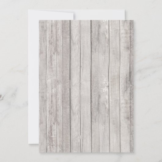 Rustiek Hout Zuidelijk Katoen Botanische Bruiloft Kaart (Achterkant)