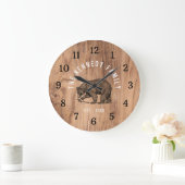 Rustiek Hout Zwart Beer Cabin House Familienaam Grote Klok (Huis)