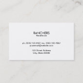 Rustiek hout & zwart met zilveren rand visitekaartje (Achterkant)