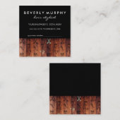 Rustiek Hout Zwart Stylist Gereedschap Patroon Afsprakenkaartje (Voorkant / Achterkant)