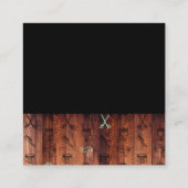 Rustiek Hout Zwart Stylist Gereedschap Patroon Afsprakenkaartje (Achterkant)