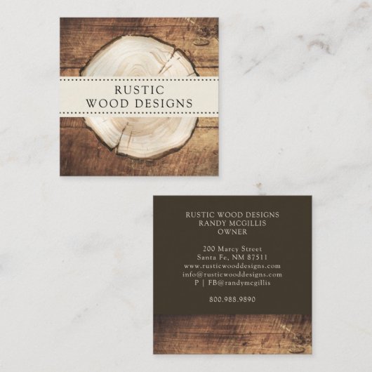 Rustiek houtbewerker timmerman hout Visitekaartje (Voorkant / Achterkant)