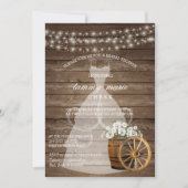 Rustiek Houten Barrel Vrijgezellenfeest met Witte  Kaart (Voorkant)