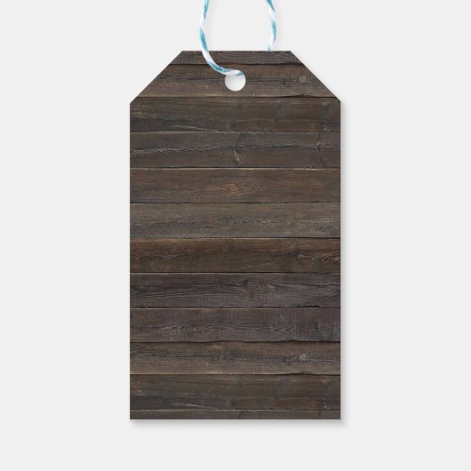 rustiek houten beer baby shower labels cadeaulabel (Achterkant)