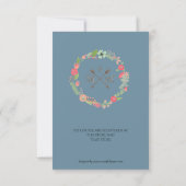 Rustiek houten boeket- 3x5 bruiloft douche uitnodi kaart (Achterkant)