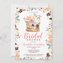 Rustiek houten bordeauxrode bloemenboho vrijgezell kaart