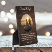 Rustiek Houten Bruiloft Jubileum Custom Foto Lijst Fotoplaat