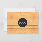 Rustiek Houten Cadeaubon (Unieke Logo Kaart) (Voorkant)