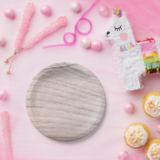 Rustiek Houten Graan Design Papier Bord (Feest)