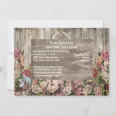 Rustiek houten hek geschilderde Rozen Vrijgezellen Kaart (Voorkant)