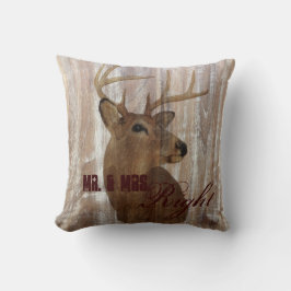 Rustiek houten hert De jacht is voorbij de heer en Kussen