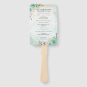 Rustiek Houten Huwelijksprogramma & Partij Lijst H Handwaaier (Voorkant)