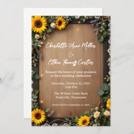 Rustiek Houten Kaart (Voorkant / Achterkant)