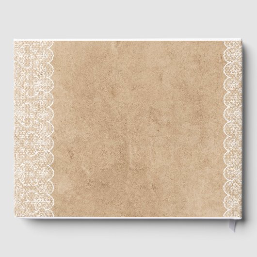 Rustiek Houten Kant Custom Branded Gastenboek (Achterkant)