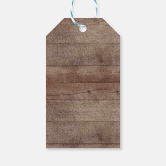 Rustiek Houten Kant Eerste Communie Gift Label Cadeaulabel (Achterkant)