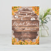 Rustiek Houten Kant Geel Rose Elegant Vrijgezellen Kaart (Staand voorkant)