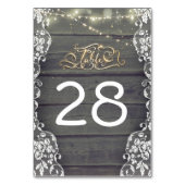 Rustiek Houten Kant String Lichten Tafelnummer Kaa (Voorkant)