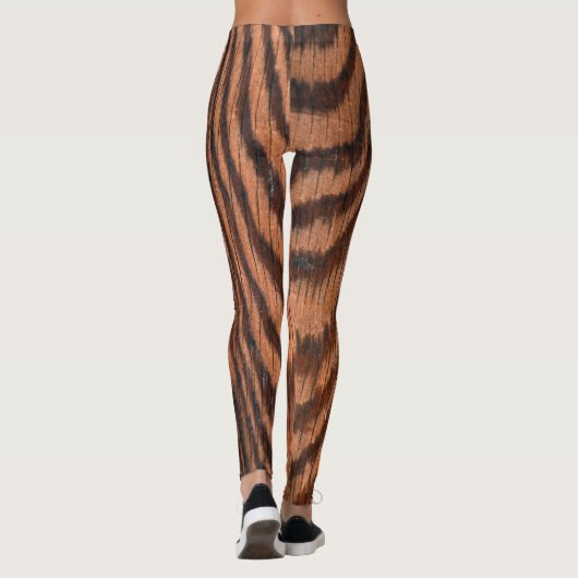 rustiek houten korrelpatroon leggings (Achterkant)
