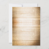 rustiek houten land bewaar de datumkaarten save the date (Achterkant)